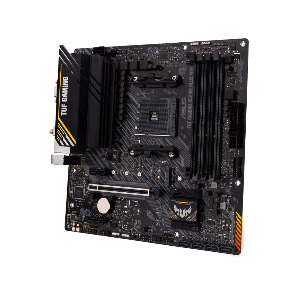 Tarjeta Madre ASUS TUF GAMING A520M-PLUS WIFI Micro-ATX Socket AM4 AMD A520 128GB DDR4 HDMI/DP para AMD