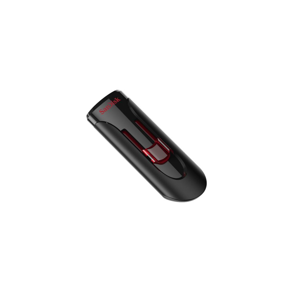 Memoria USB SanDisk Cruzer Glide 32GB Negro Rojo | USB-A 3.0 | Diseño Retráctil