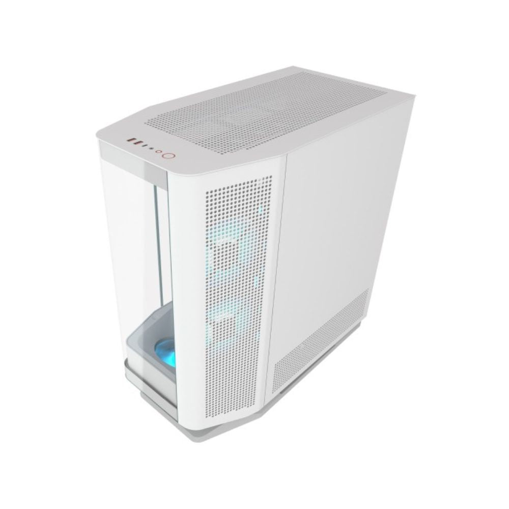 Gabinete Cougar FV270 RGB, Midi-Tower, ATX/CEB/EATX/Micro-ATX/Mini-ITX, USB 3.0, sin Fuente, 4 Ventiladores Instalados, Blanco