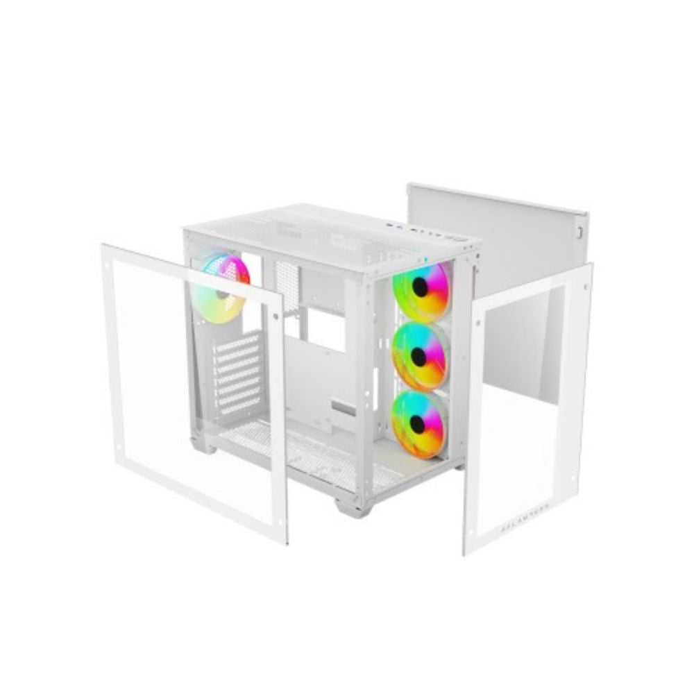 Gabinete Balam Rush Tank Pro GM930 Legend Series, Midi-Tower, ATX/Micro-ATX/Mini-ITX, USB 2.0/3.0, sin Fuente, 4 Ventiladores Instalados, Blanco