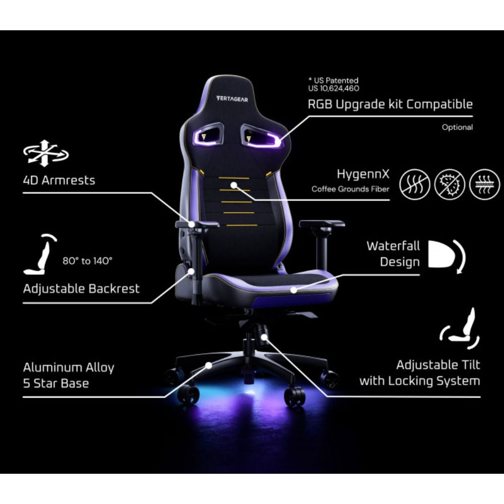 Silla Gamer Vertagear PL4800 X-Large HygenX LED RGB Carbon Black