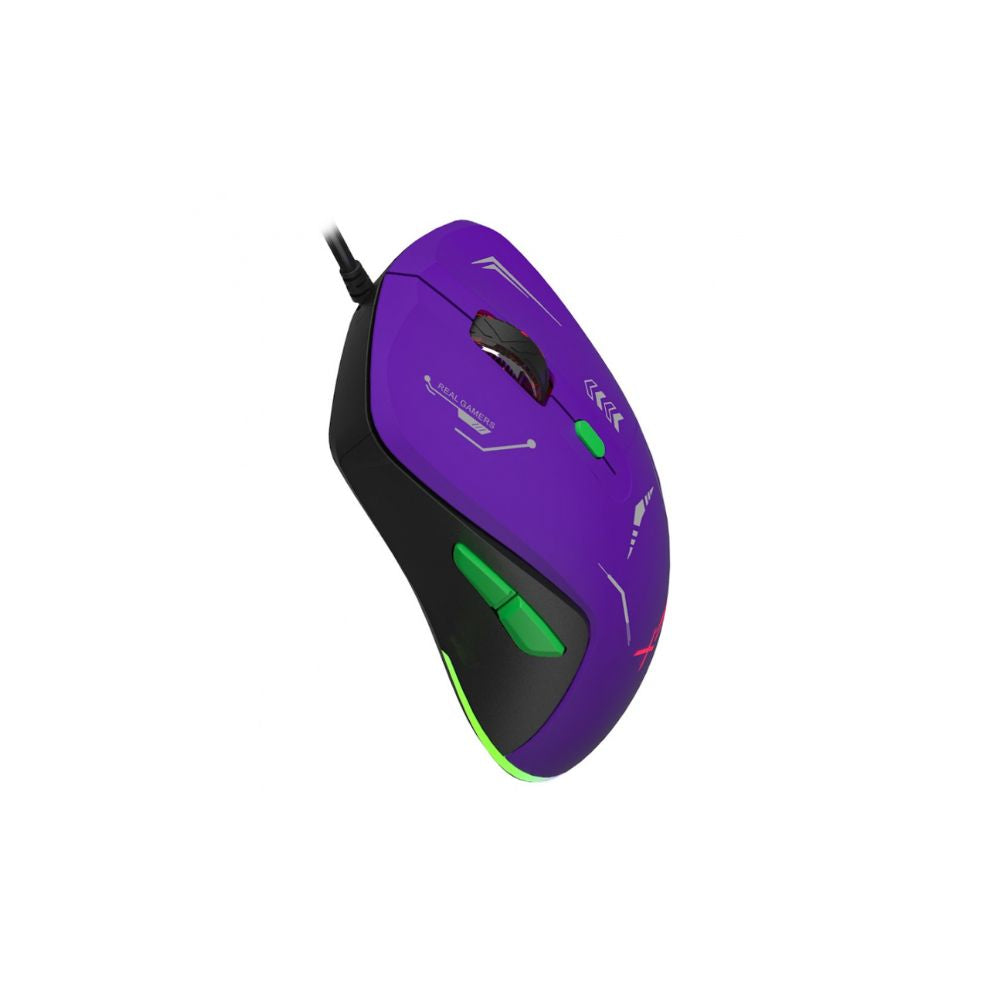 Mouse Gamer XZEAL Óptico XZ-401 | Alámbrico | USB-A | 7200 DPI | Morado