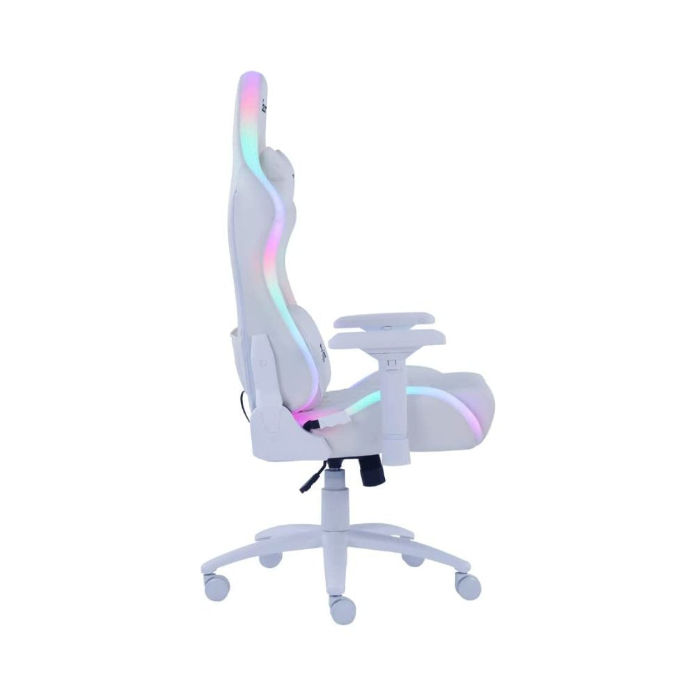 Silla Gamer RGB Ocelot Gaming ORGB-WHITE THUNDRA Blanco | Hasta 150 kg | Reclinable 90°–155°