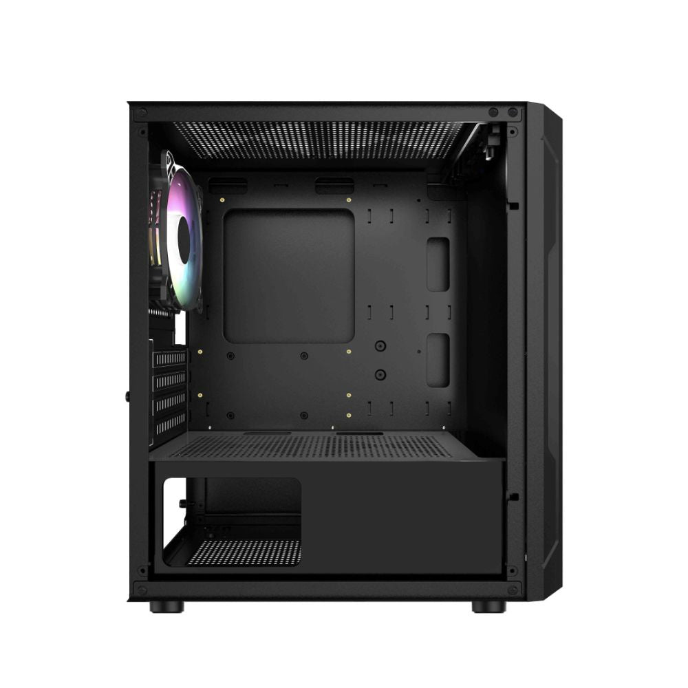 Gabinete Balam Rush Artic GI725, Mini-Tower, Micro-ATX/Mini-ITX, USB 2.0/3.0, sin Fuente, 3 Ventiladores Instalados, Negro/Gris