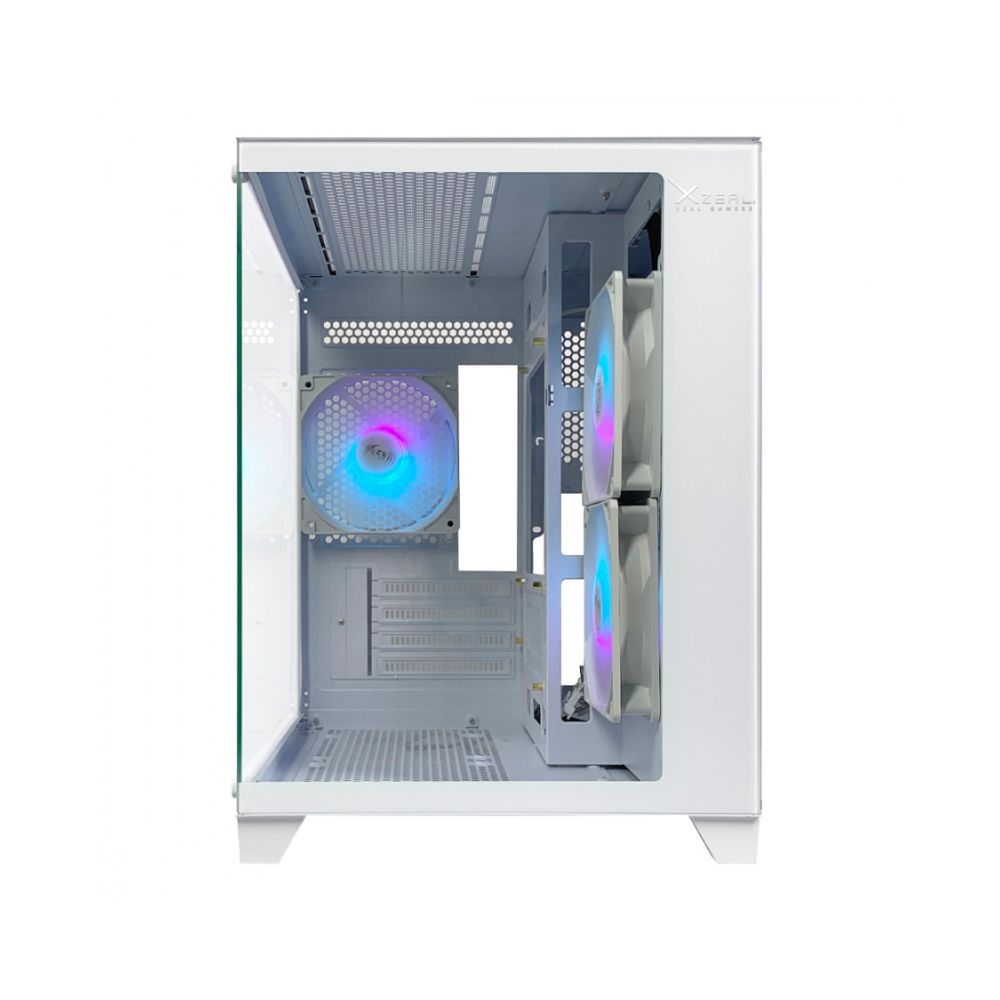Gabinete Xzeal Panzer II Cubo Blanco | Mini Tower | Micro-ATX | USB 2.0/3.0 | Sin Fuente | 3 Ventiladores