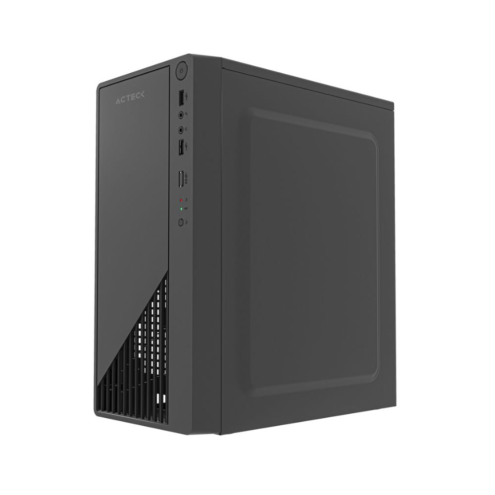 Gabinete Acteck Kioto GC220F Negro | Mini Tower | Micro-ATX/Mini-ITX | USB 2.0 | Fuente 500W | Sin Ventiladores