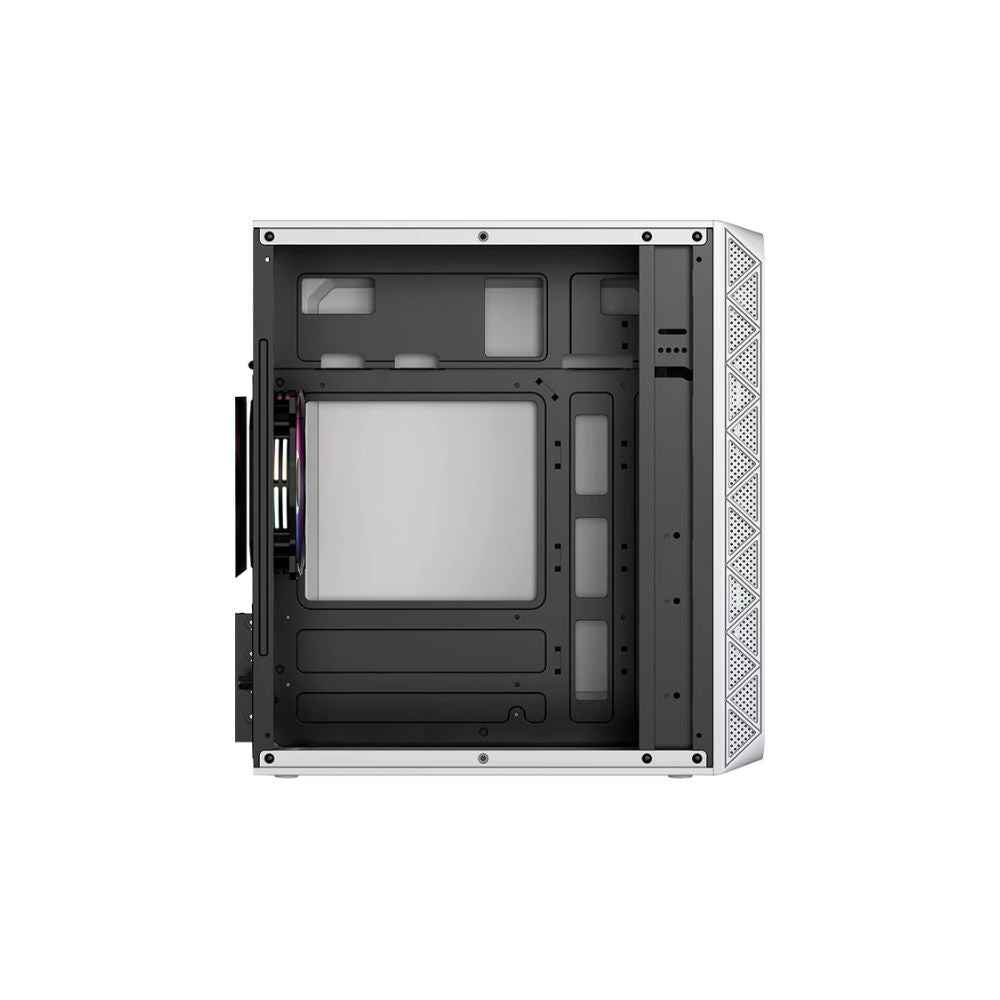 Gabinete Acteck Doom Pro Mesh GI730M, Mini-Tower, Micro-ATX/Mini-ITX, USB 2.0/3.0, con Fuente de 600W, 3 Ventiladores Instalados, Blanco
