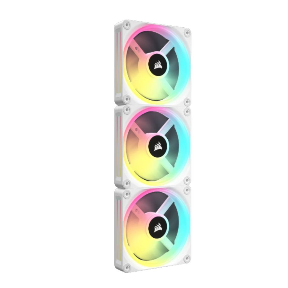 Ventiladores para Gabinete Corsair iCUE LINK QX120 RGB, Kit 3x 120mm, 2400RPM, ARGB, Blanco
