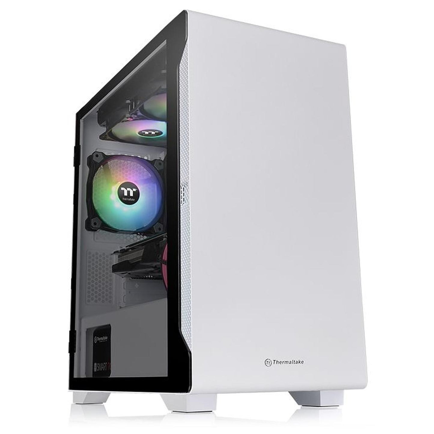 Gabinete Thermaltake S100 TG Snow con Ventana, Micro-Tower, Micro ATX/Mini-ITX, USB 3.0, sin Fuente, 1 Ventilador Instalado, Blanco