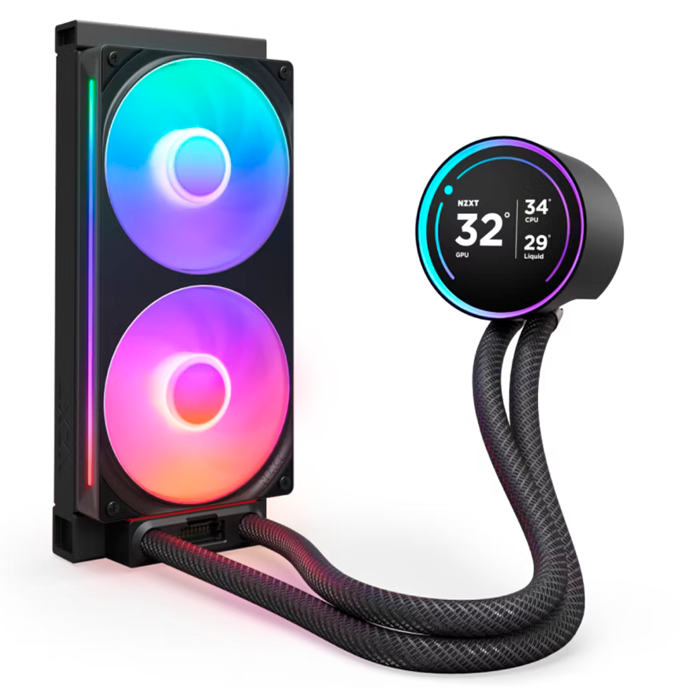 Sistema de Enfriamiento Líquido - NZXT Kraken Elite 240 RGB V2 | 240mm | Pantalla LCD | ARGB | Negro
