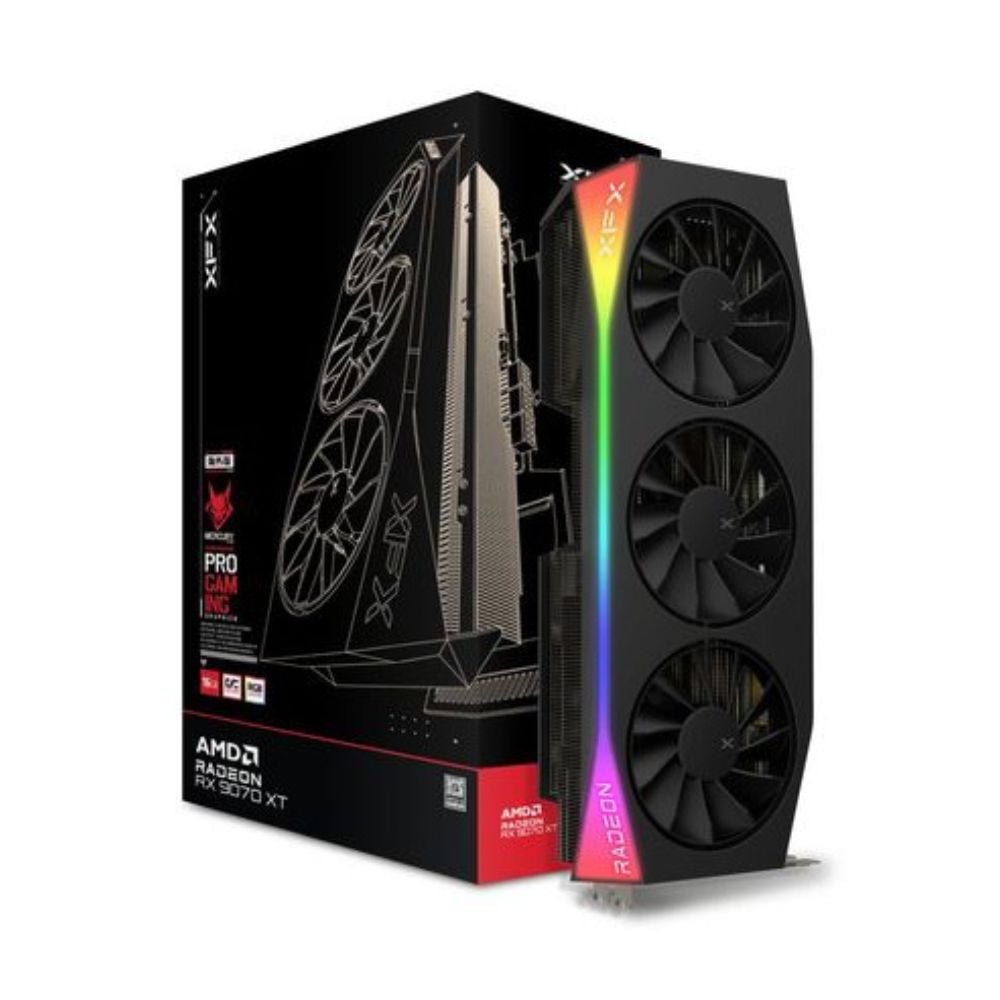 Tarjeta de Video XFX AMD Radeon RX 9070 XT Mercury OC Gaming Edition RGB 16GB 256-bit GDDR6 PCI Express 5.0