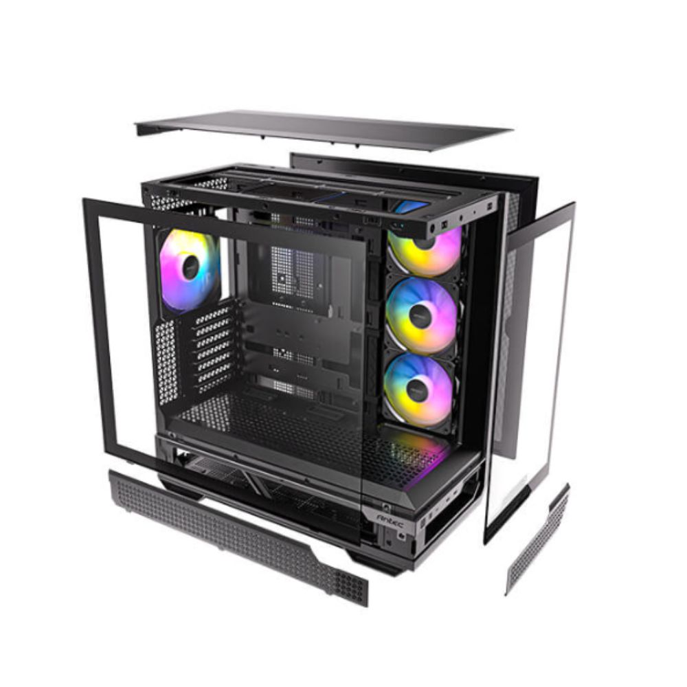 Gabinete Antec C7 ARGB, Midi-Tower, ATX/EATX/Micro-ATX/Mini-ITX, USB 3.0, sin Fuente, 4 Ventiladores Instalados, Negro