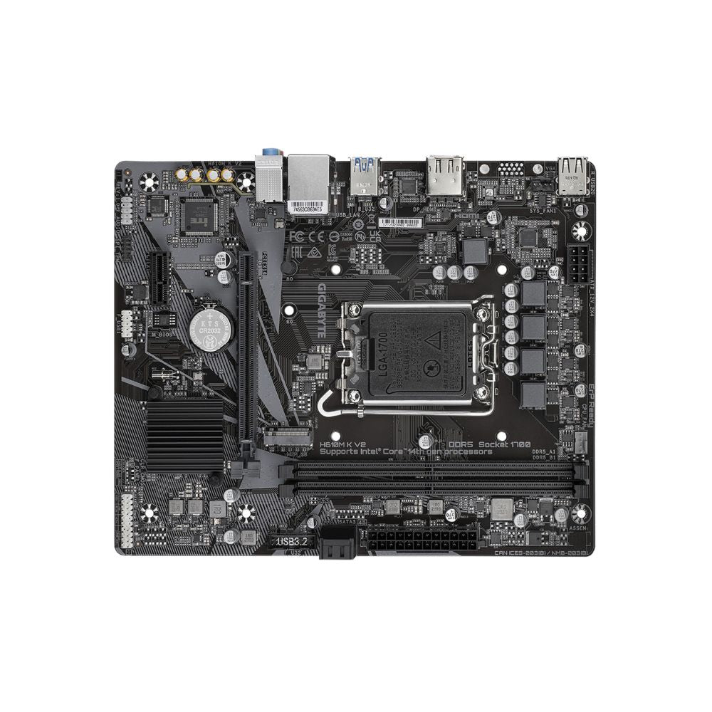Tarjeta Madre Gigabyte H610M K V2 | Micro-ATX | LGA1700 | DDR5 128GB | HDMI/DP
