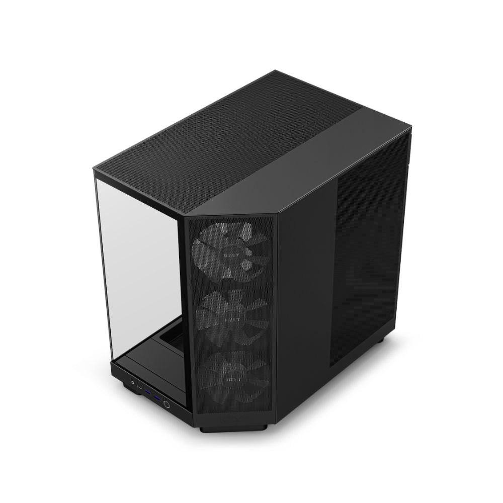 Gabinete NZXT H6 Flow RGB Negro | Midi Tower | ATX/Micro-ATX/Mini-ITX | USB 3.0 | Sin Fuente | 3 Ventiladores