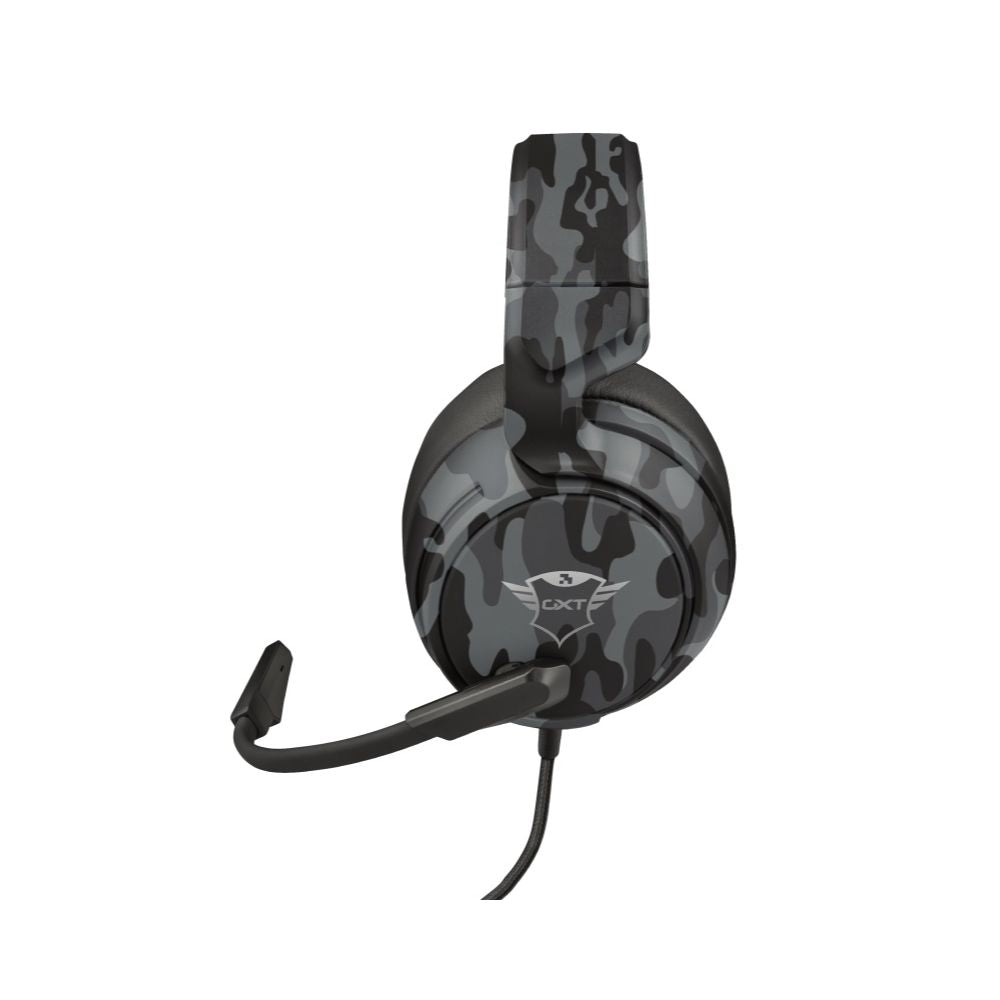 Audifonos Gamer Trust GXT 433K Pylo Negro/Gris | Diadema | 3.5 mm | 1 m | Micrófono
