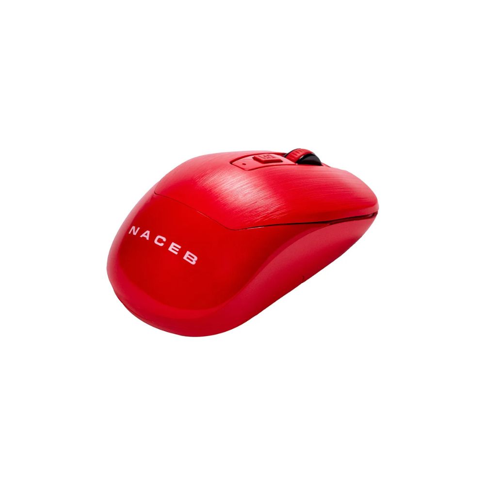 Mouse Naceb NA-0137R | Inalámbrico | Óptico | 1600 DPI | RF | Rojo