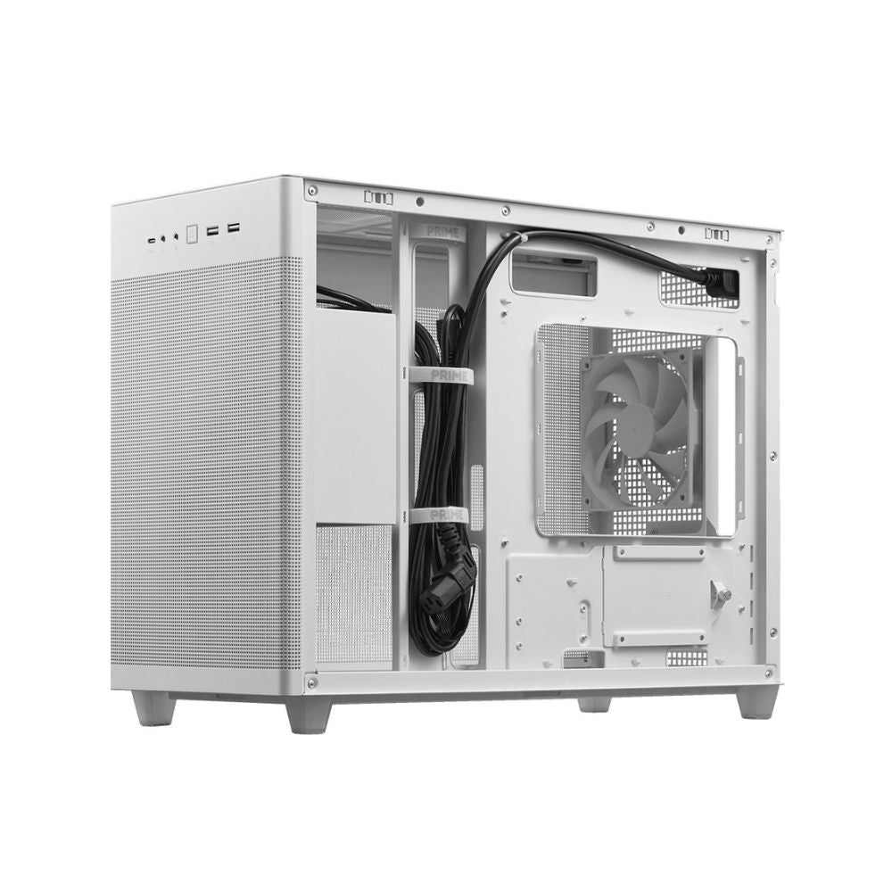 Gabinete ASUS Prime AP201 Blanco | Micro Tower | Micro-ATX/Mini-ITX | USB 3.0 | Sin Fuente