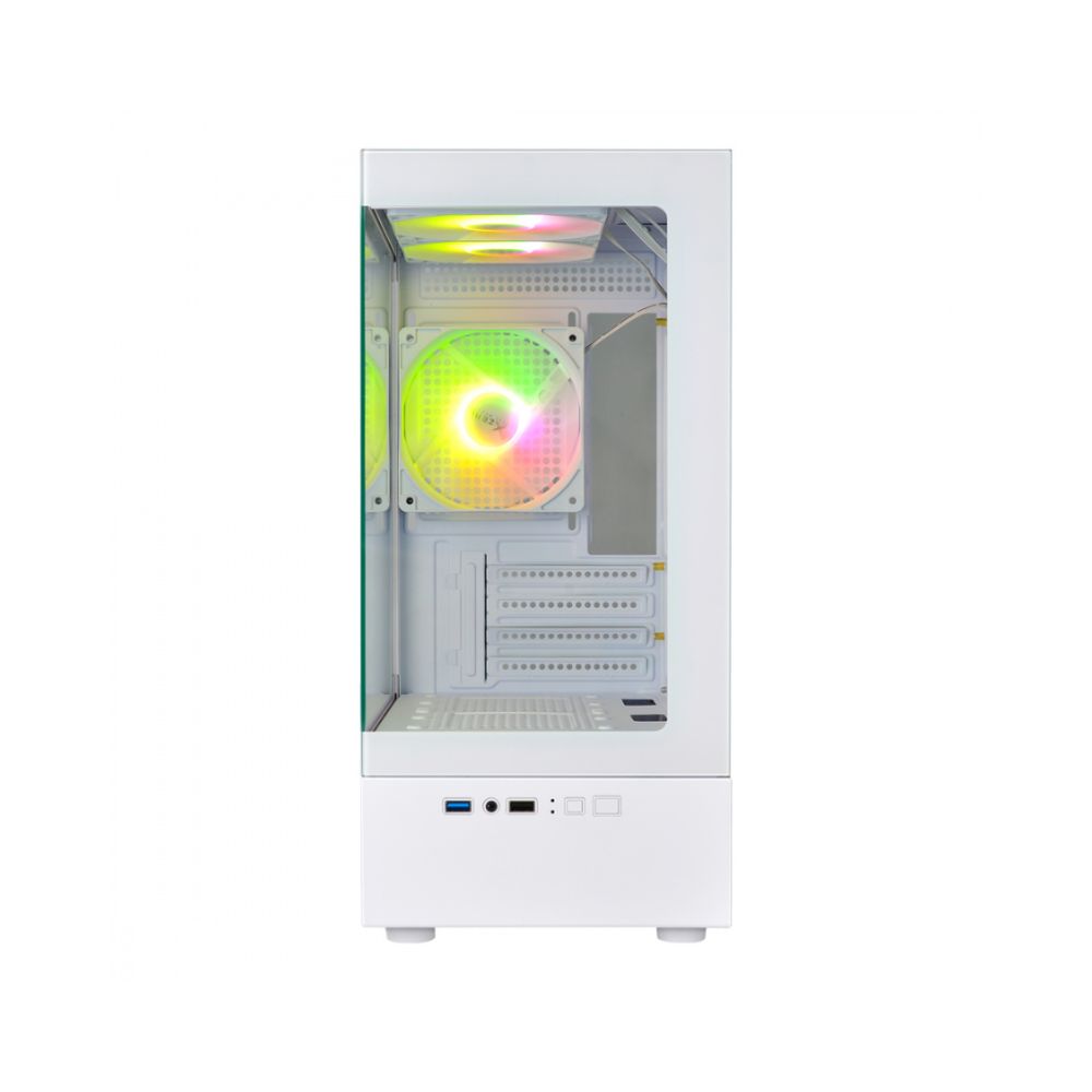 Gabinete Xzeal XZGAZNY1W Blanco | Mini Tower | Micro-ATX/Mini-ITX | USB 2.0/3.0 | Sin Fuente | 1 Ventilador