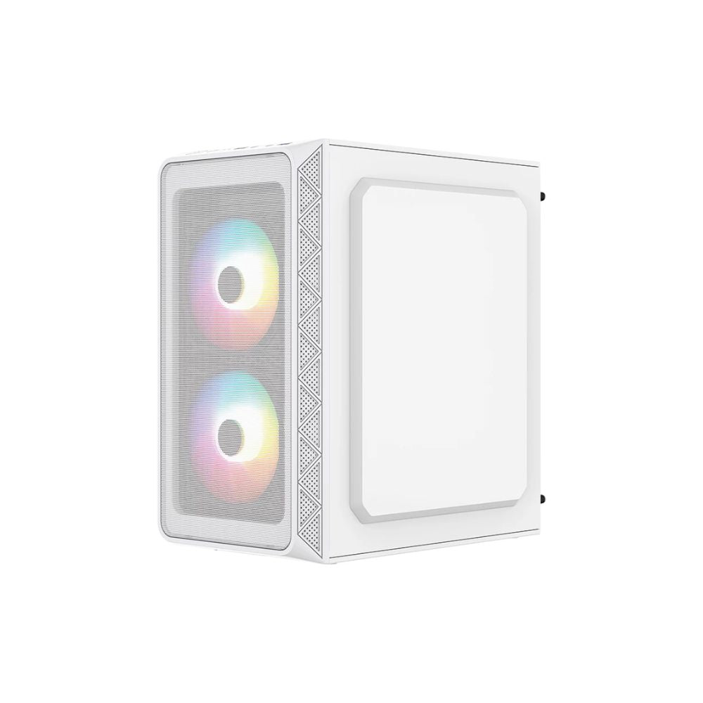 Gabinete Acteck Doom Pro Mesh GI730M, Mini-Tower, Micro-ATX/Mini-ITX, USB 2.0/3.0, con Fuente de 600W, 3 Ventiladores Instalados, Blanco