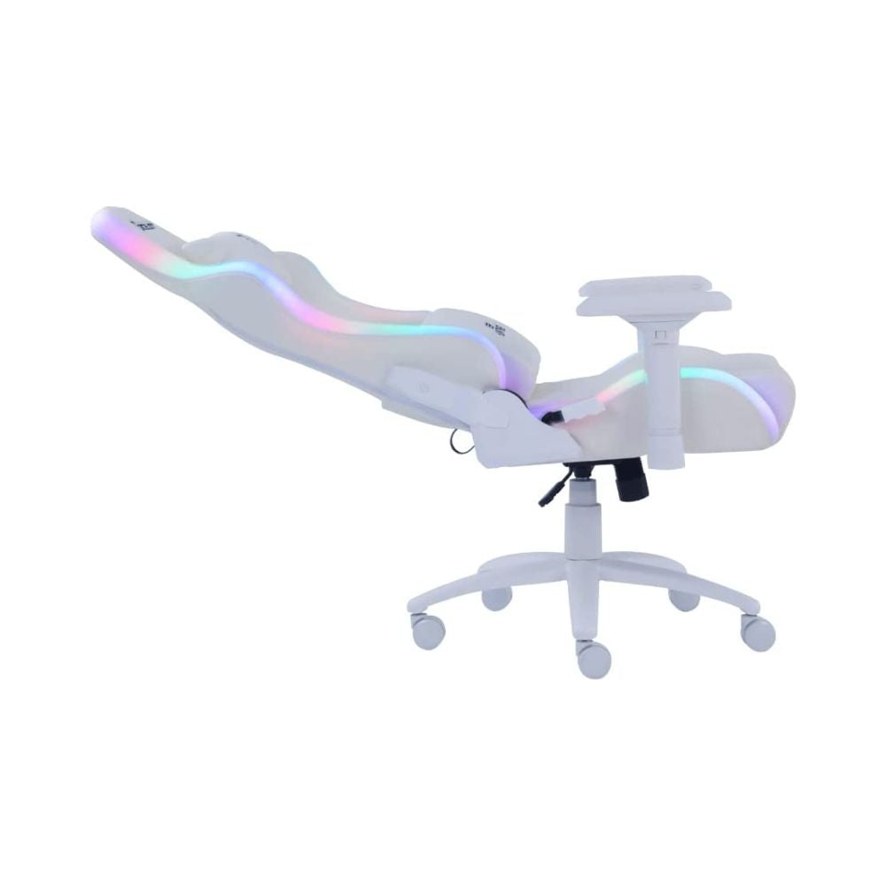 Silla Gamer RGB Ocelot Gaming ORGB-WHITE THUNDRA Blanco | Hasta 150 kg | Reclinable 90°–155°