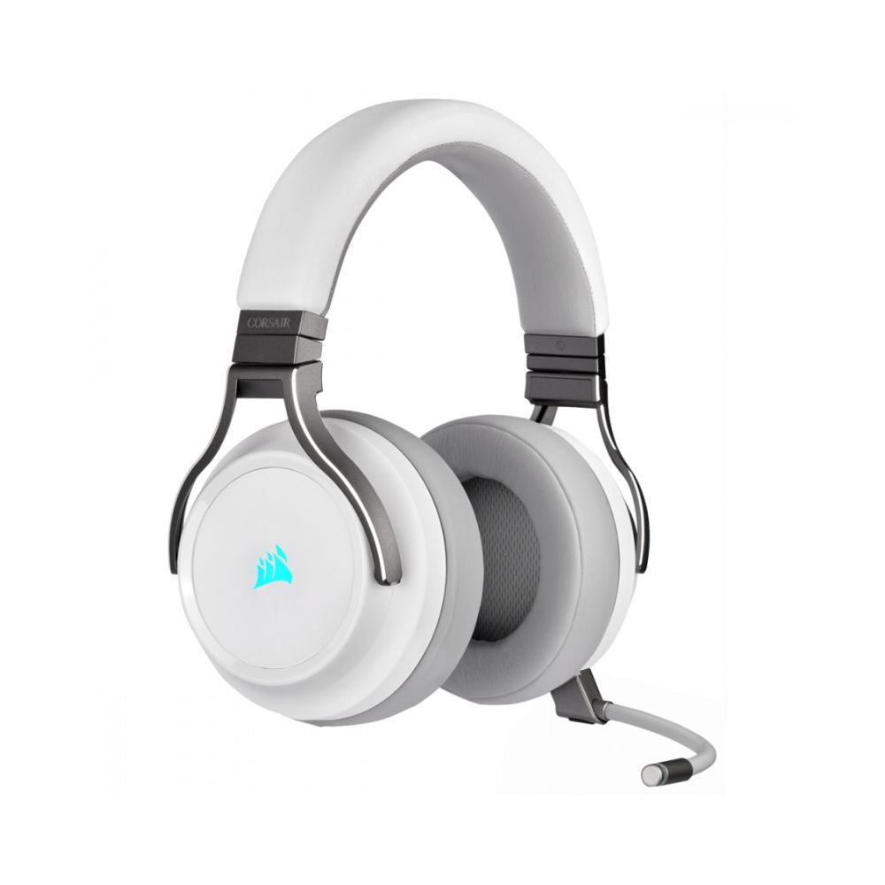 Audifonos Gamer Corsair Virtuoso RGB Wireless Blanco | 7.1 | Inalámbrico | USB + 3.5 mm | Micrófono