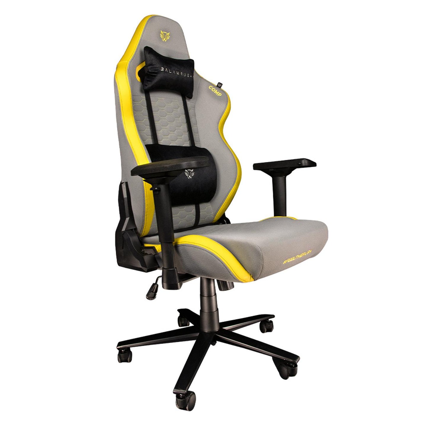 Balam Rush Silla Gamer Thunder Comp, hasta 150Kg, Amarillo/Gris