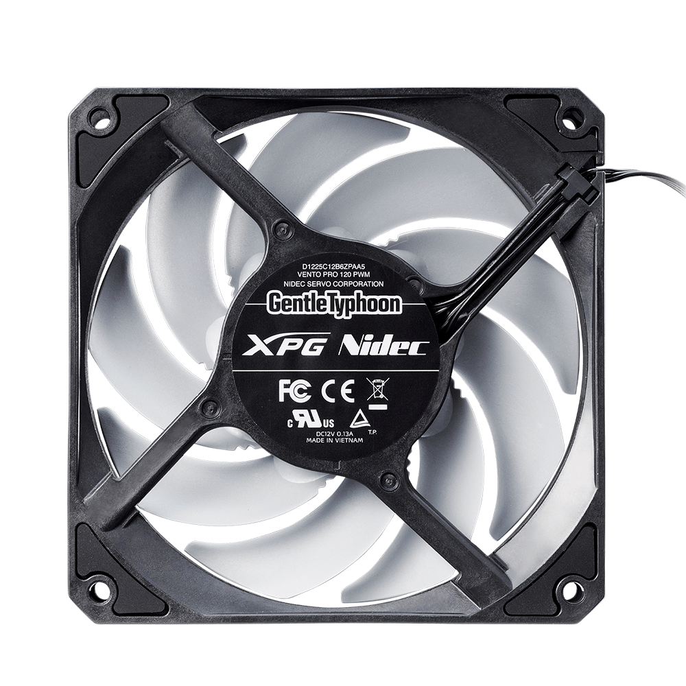 Ventilador para Gabinete - XPG VENTO PRO 120 PWM | 120mm | Nidec GentleTyphoon | Negro