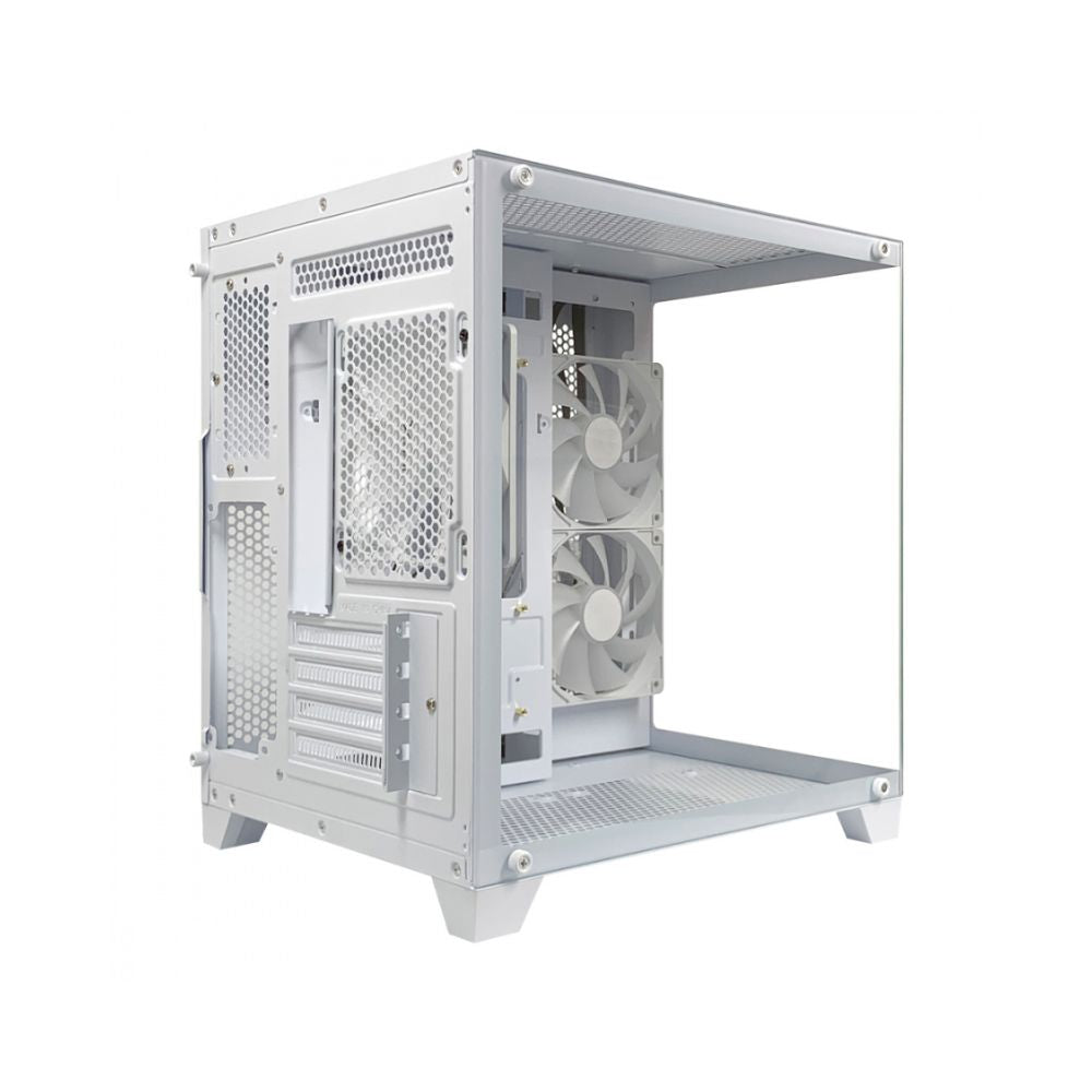 Gabinete Xzeal Panzer II Cubo Blanco | Mini Tower | Micro-ATX | USB 2.0/3.0 | Sin Fuente | 3 Ventiladores