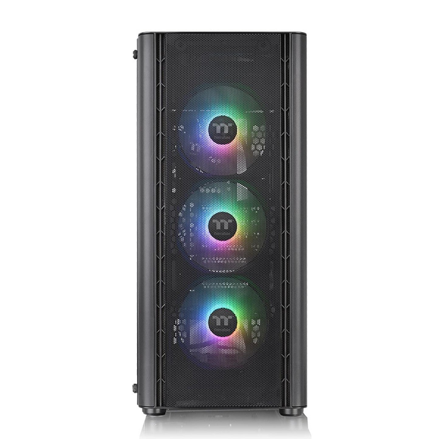 Gabinete Thermaltake V250 TG ARGB Air con Ventana, Midi Tower, ATX/Micro ATX/Mini-ITX, USB 2.0/3.0, sin Fuente, 4 Ventiladores Instalados (3x RGB), Negro