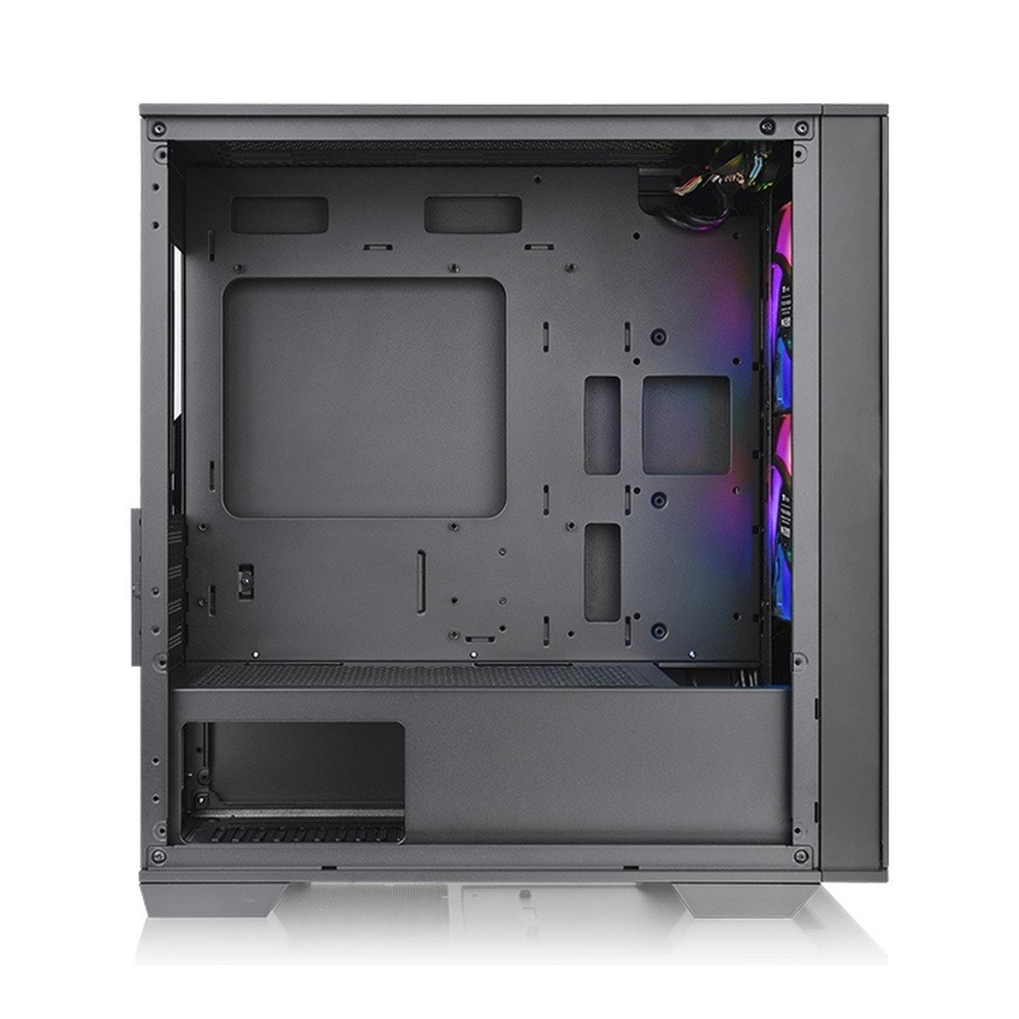 Gabinete Thermaltake Divider 170 TG ARGB con Ventana, Micro-Tower, Micro-ATX/Mini-ITX, USB 3.0/2.0, sin Fuente, 2 Ventiladores ARGB Instalados, Negro