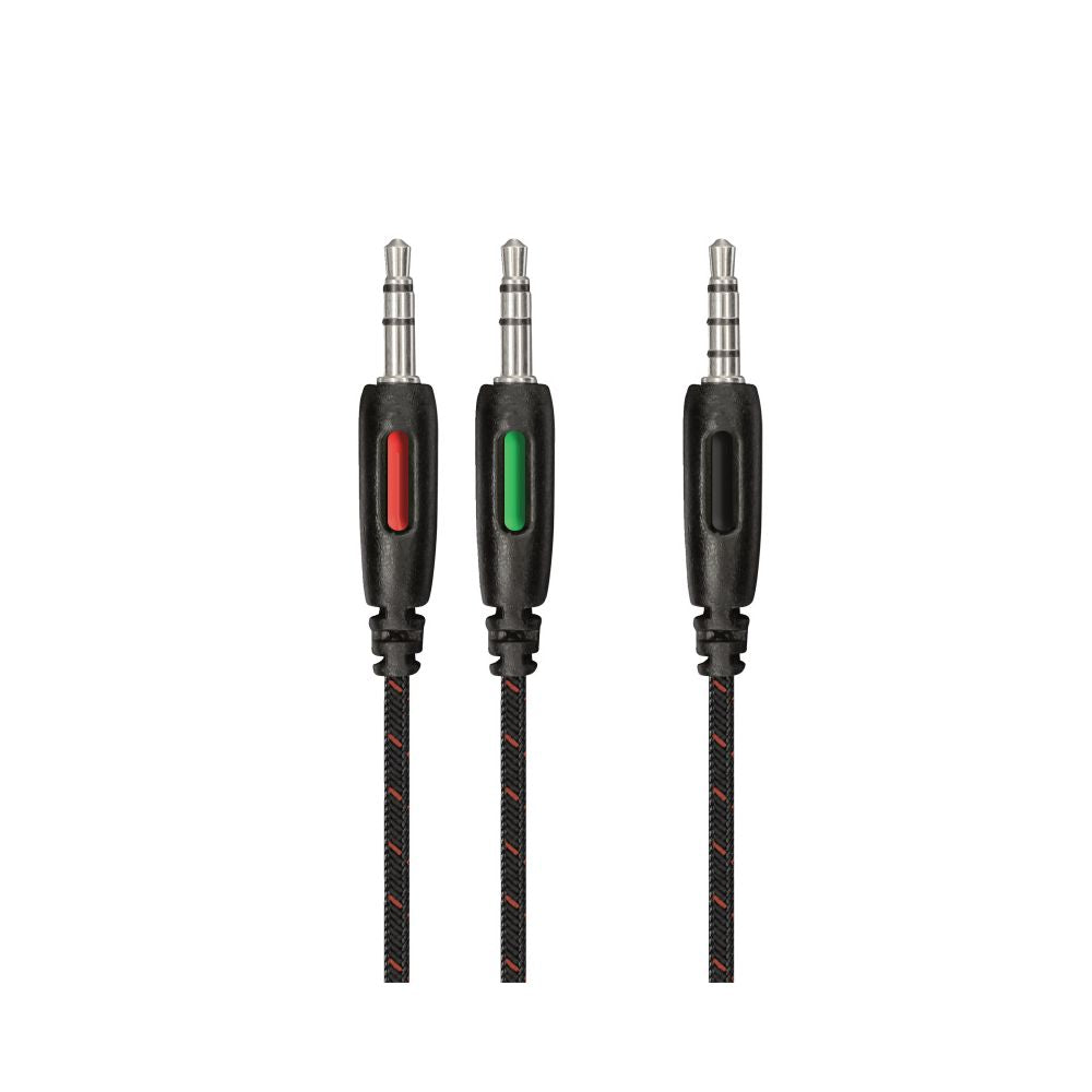 Audifonos Gamer Trust GXT 323 Carus Negro/Rojo | Diadema | 3.5 mm | 1.2 m | Micrófon