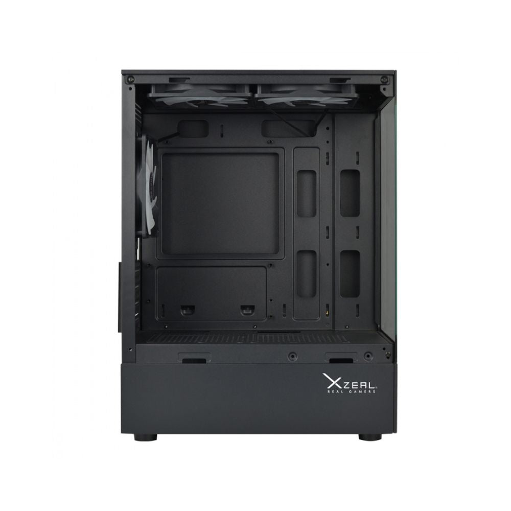 Gabinete Xzeal X-Zynergy Negro | Midi Tower | Micro-ATX/Mini-ITX | USB 2.0/3.0 | Sin Fuente | 3 Ventiladores