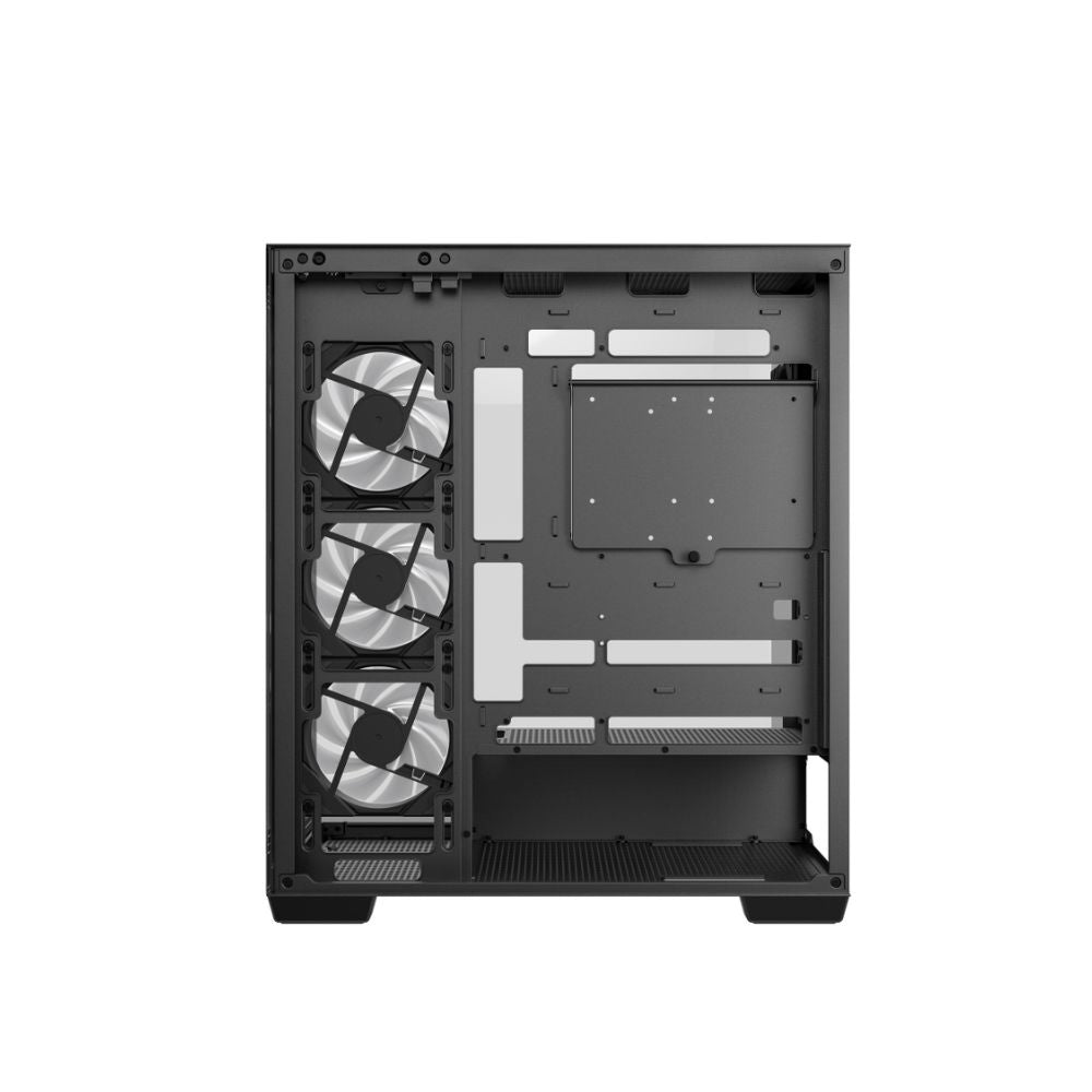 Gabinete DeepCool CG580 4F Negro | Midi Tower | ATX/Micro-ATX/Mini-ITX | USB 3.0 | Sin Fuente | 4 Ventiladores