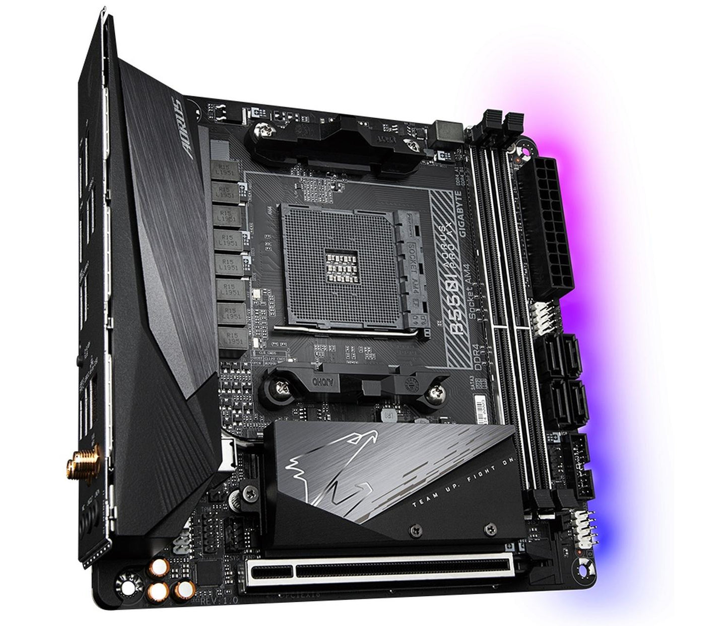 Tarjeta Madre AORUS Mini-ITX B550I AORUS PRO AX, S-AM4, AMD B550, HDMI, 6GB DDR4 para AMD ― Requiere Actualización de BIOS para la Serie Ryzen 5000