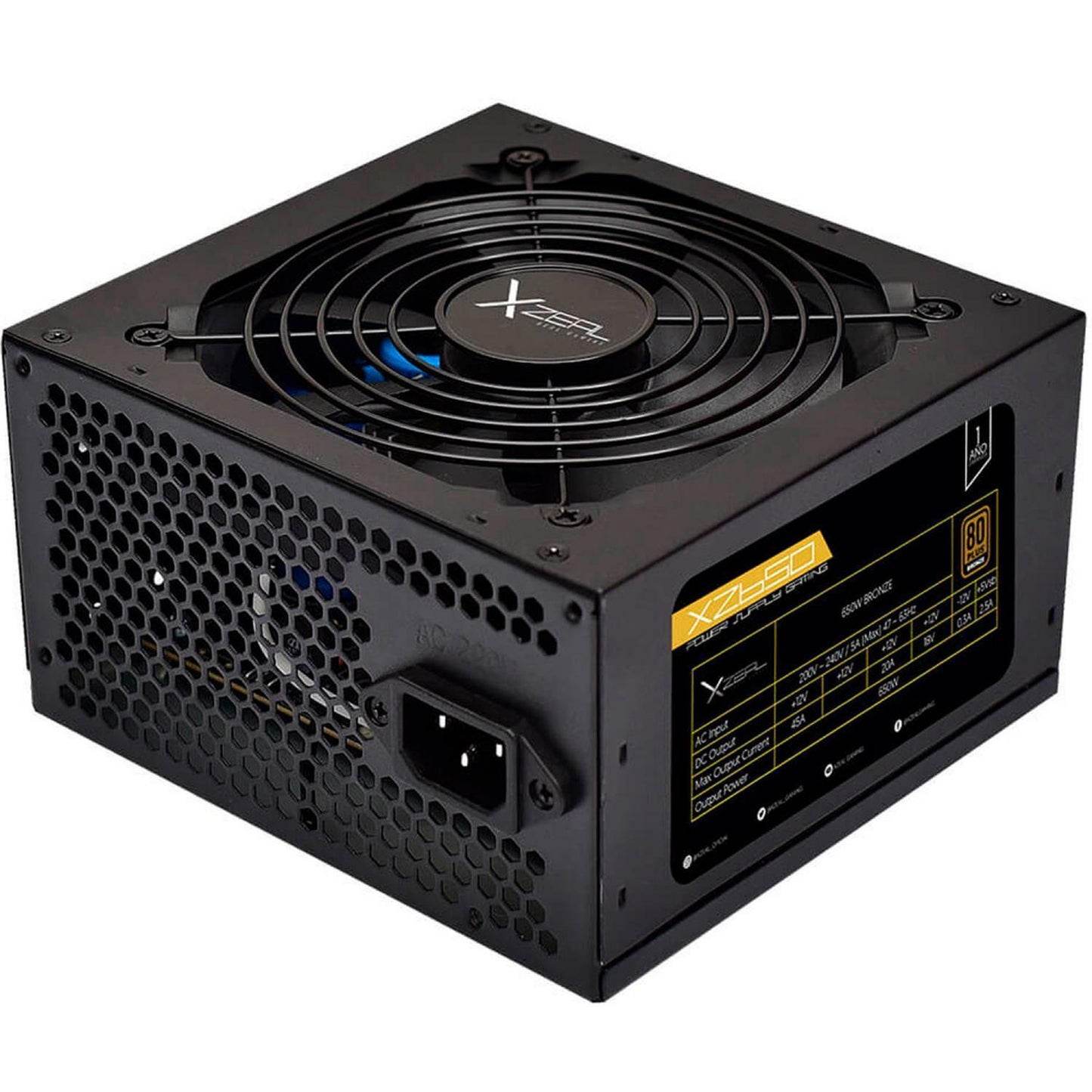 Fuente de Poder XZEAL XZPS650B 80 PLUS Bronze, 20+4 pin ATX, 120mm, 650W