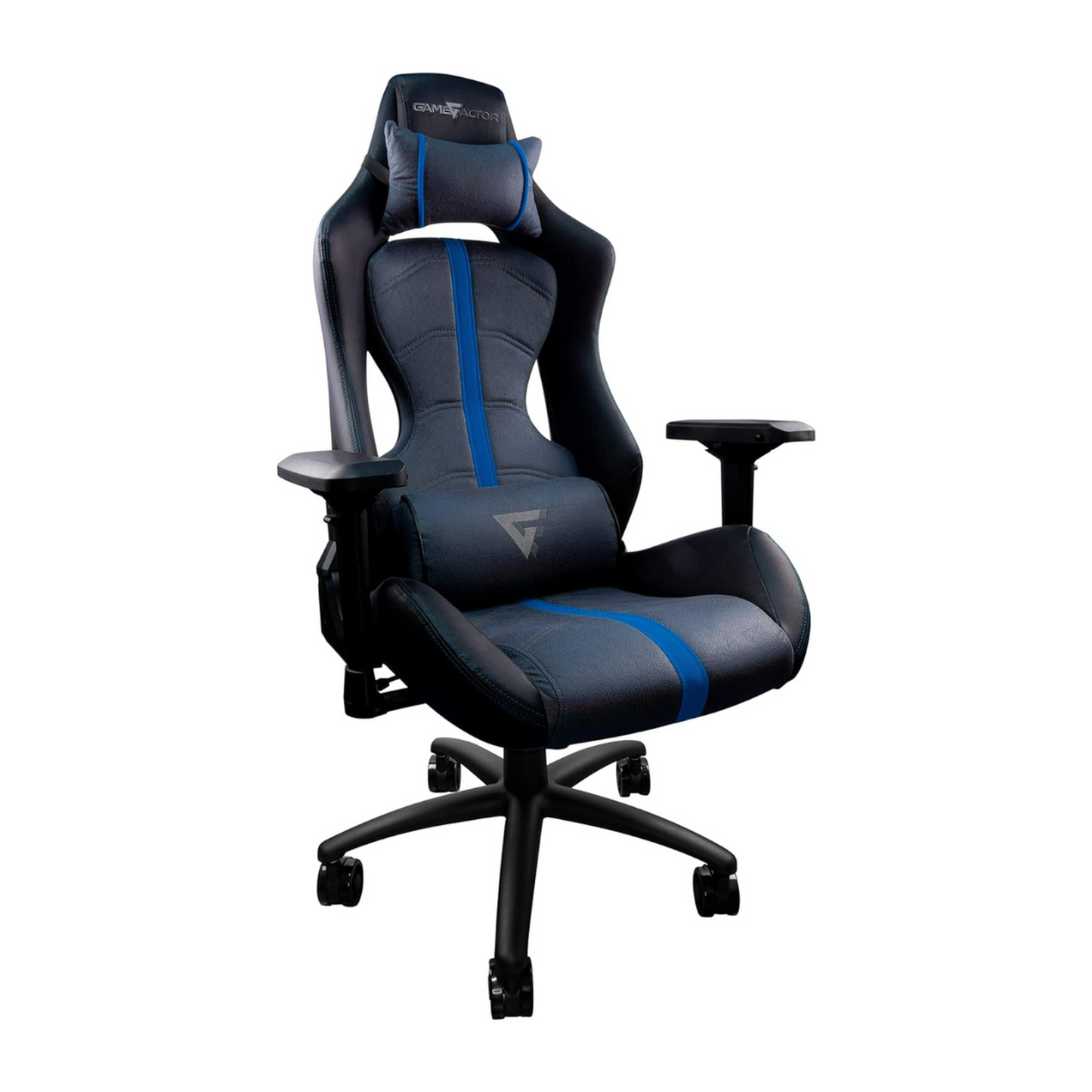 Game Factor Silla Gamer CGC650, hasta 150kg, Negro/Azul