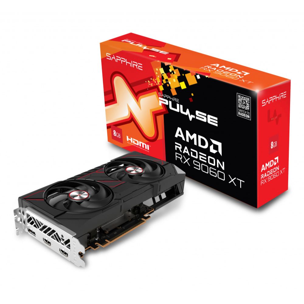 Tarjeta de Video Sapphire AMD Radeon RX 9060 XT PULSE 8GB 128-bit GDDR6 PCI Express x16 5.0