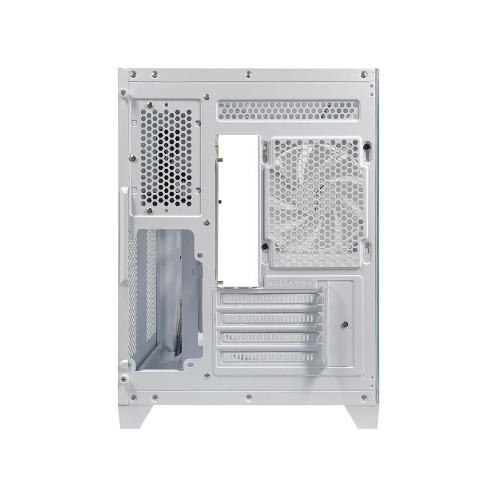 Gabinete Xzeal Panzer II Cubo Blanco | Mini Tower | Micro-ATX | USB 2.0/3.0 | Sin Fuente | 3 Ventiladores