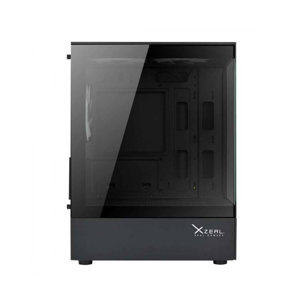 Gabinete Xzeal X-Zynergy Negro | Midi Tower | Micro-ATX/Mini-ITX | USB 2.0/3.0 | Sin Fuente | 3 Ventiladores