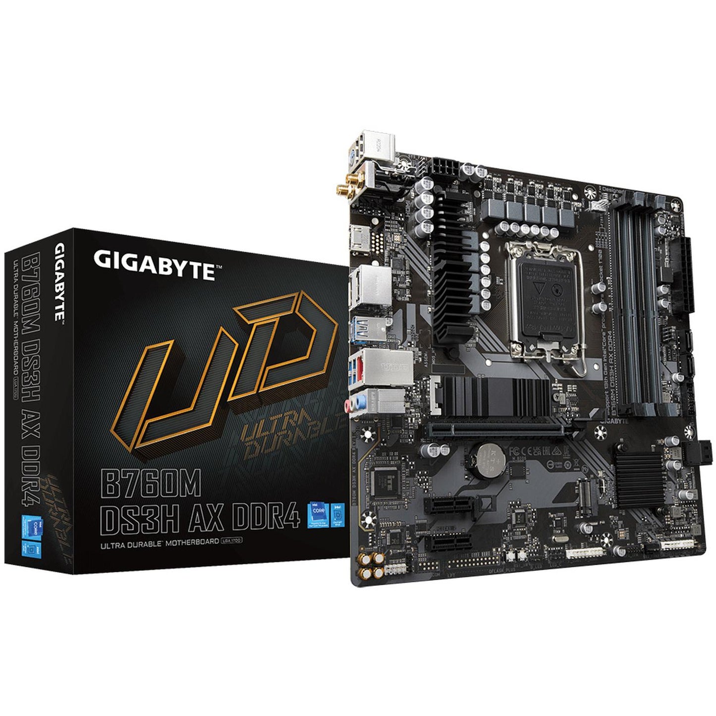 Tarjeta Madre Gigabyte B760M DS3H AX DDR4, S-1700, Intel B760, HDMI, 128GB DDR4 para Intel