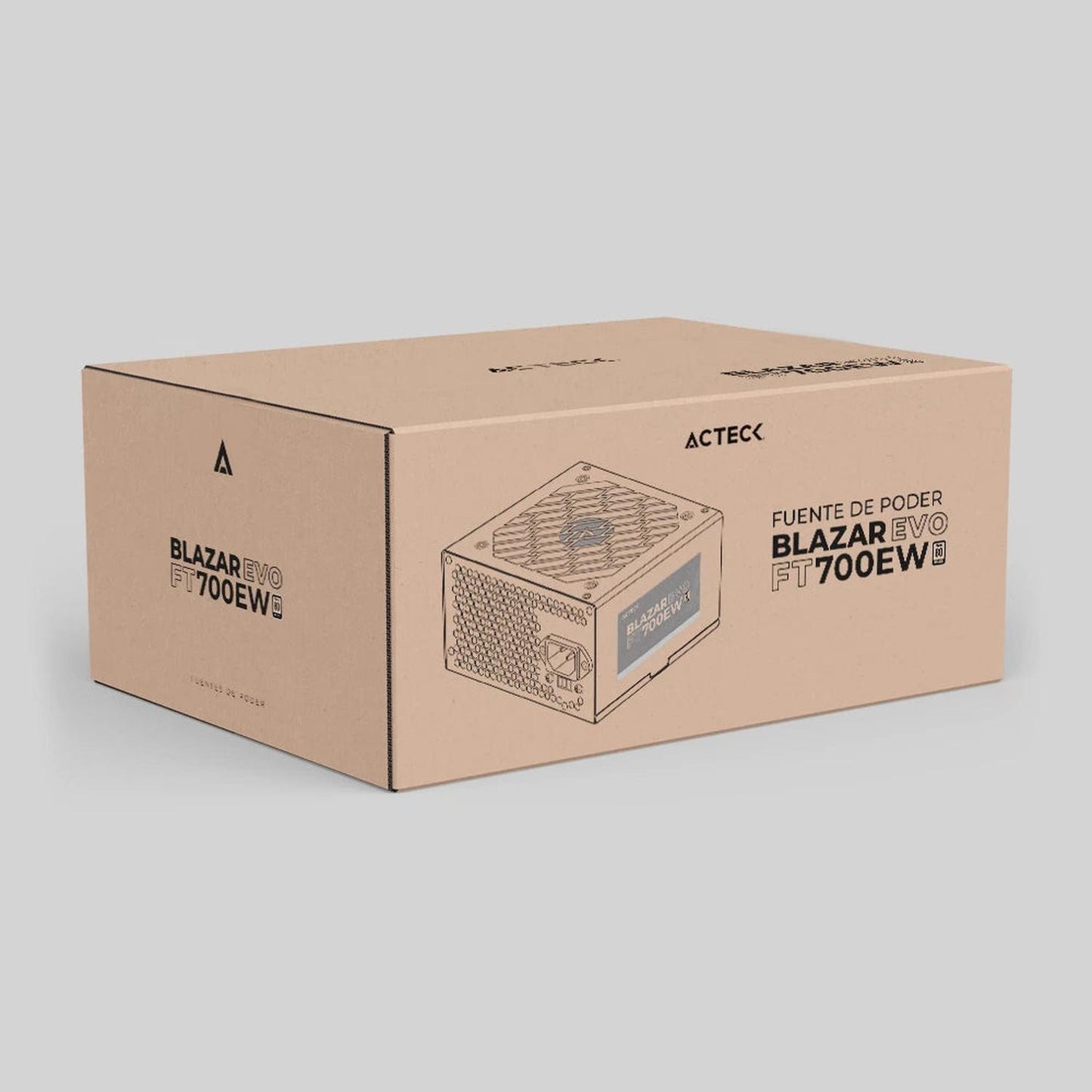 Fuente de Poder Acteck Blazar Evo FT700EW, 20+4 pin ATX, 120mm, 700W, Blanco