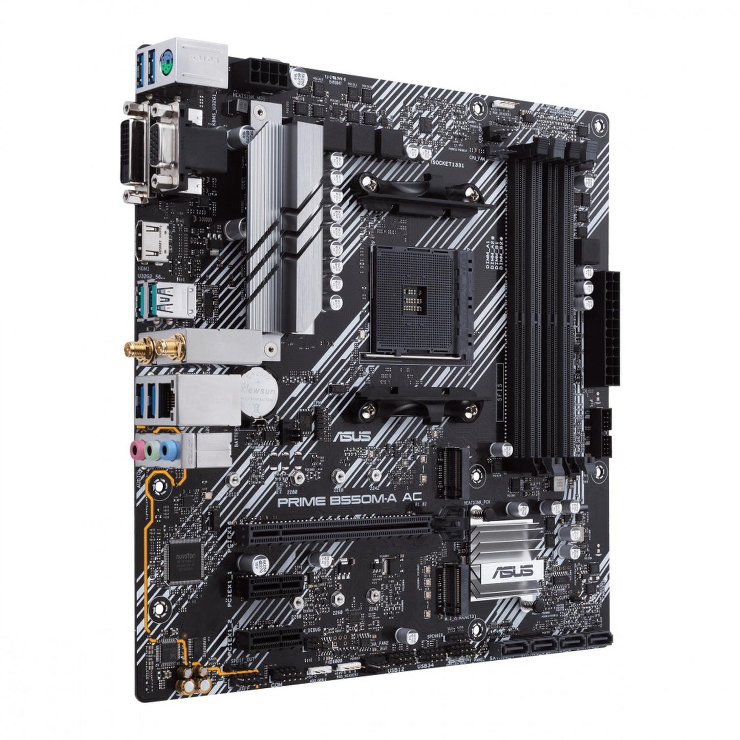 Tarjeta Madre ASUS Micro ATX PRIME B550M-A AC, S-AM4, AMD B550, HDMI, 128GB DRR4, para AMD