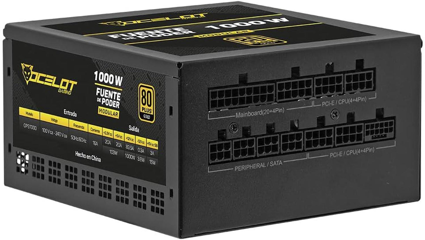 FUENTE DE PODER MODULAR 1000W OPS1000, certificación 80+ Gold