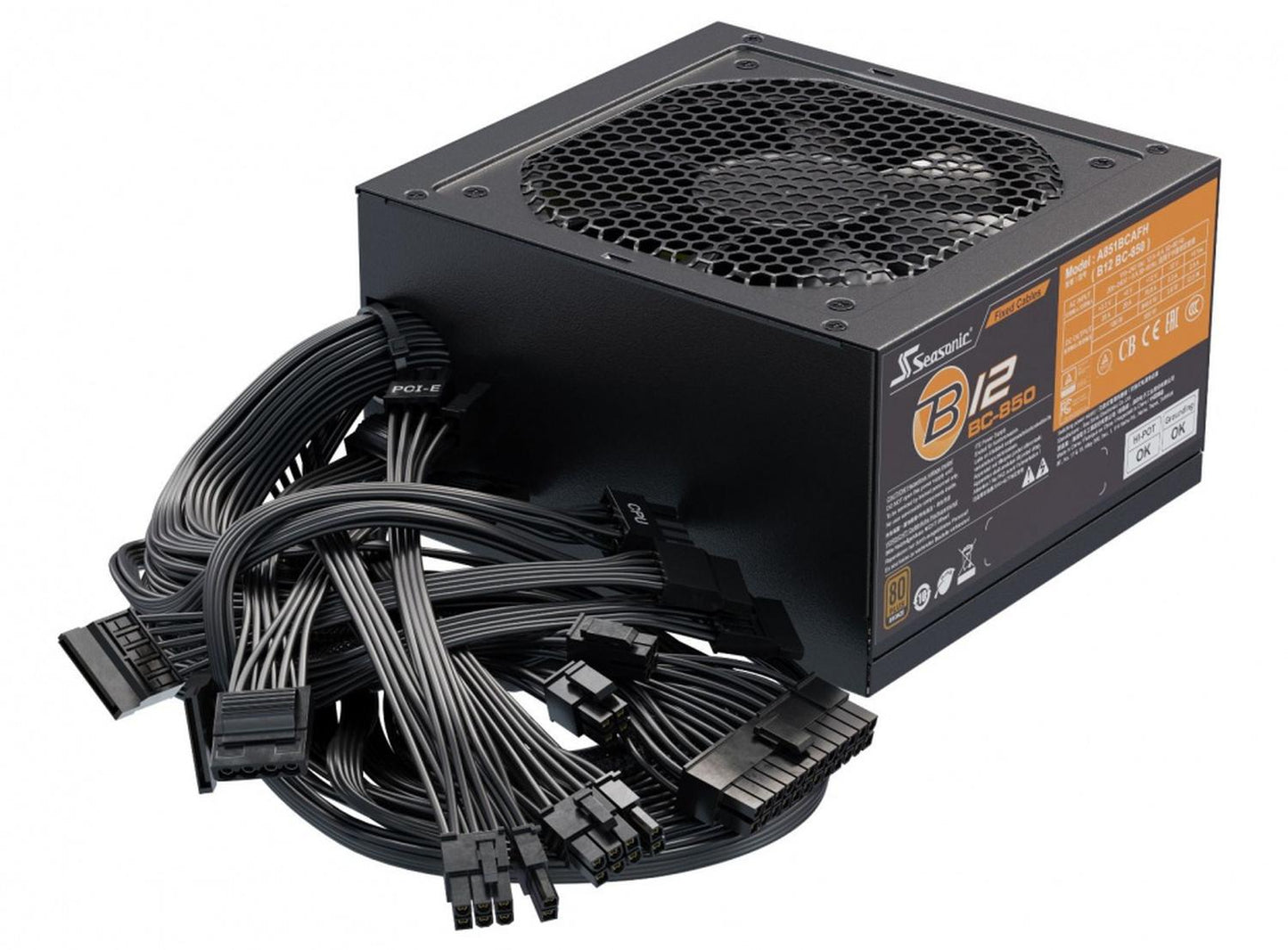 Fuente de Poder Seasonic B12 BC 80 PLUS Bronze, 20+4 pin ATX, 120mm, 850W