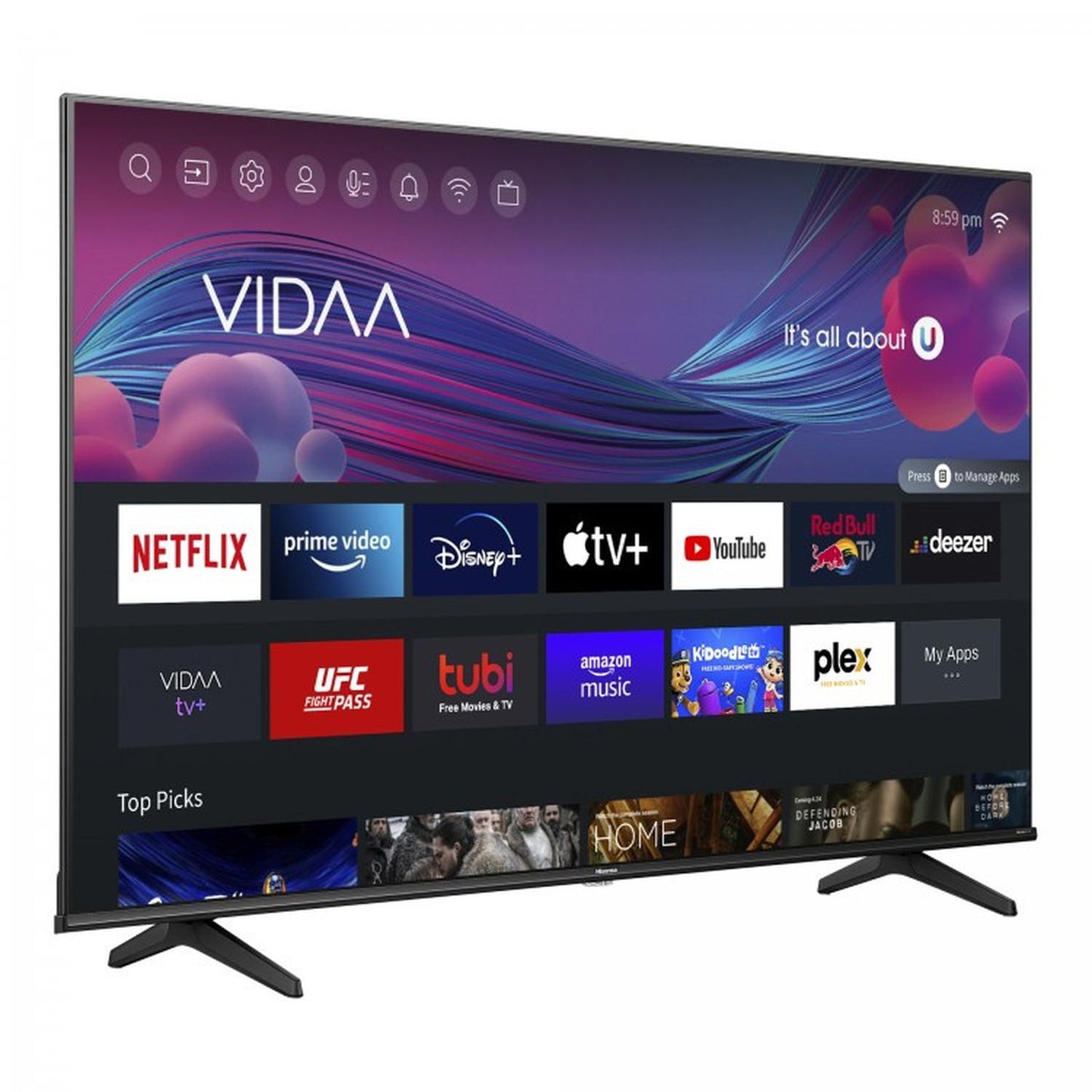 Hisense Smart TV LED A6KV 43", 4K Ultra HD, Negro