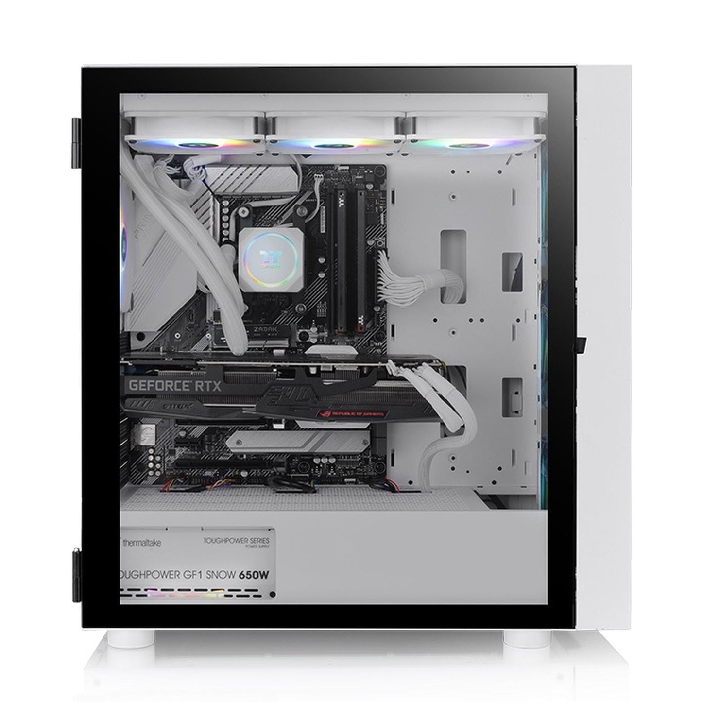 Gabinete Thermaltake H570 TG ARGB Snow con Ventana, Midi-Tower, ATX/E-ATX/Micro ATX/Mini-ITX, USB 3.0, sin Fuente, 3 Ventiladores Instalados ARGB, Blanco