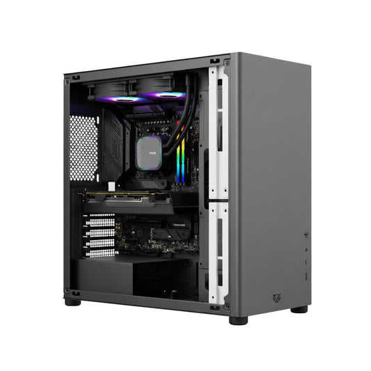 PC Gamer KRON PCKRON-18 ATX RX 7700 AMD Ryzen 7 Memoria RAM y SSD Configurable Enfriamiento Líquido RGB Windows 11 Prueba