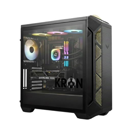 PC Gamer KRON PCKRON-22 Midi-tower Micro ATX RTX 5070 Intel core ultra 7 Memoria RAM y SSD Configurable Enfriamiento Líquido RGB Windows 11 Prueba