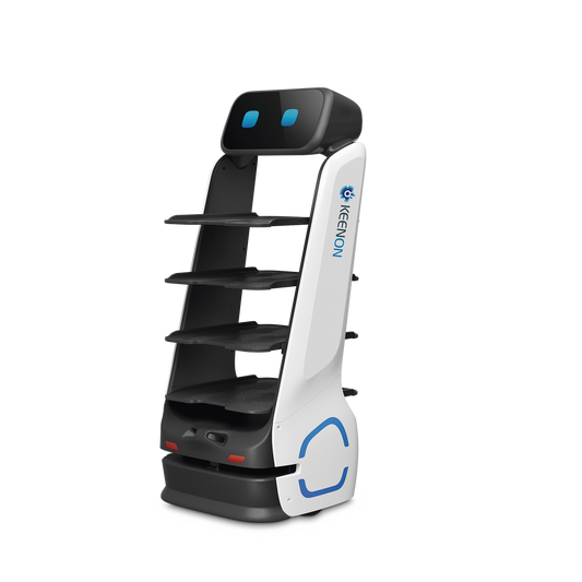 Robot de Servicio Autónomo KEENON T9LS SLAM Láser 10kg por Charola 40kg Totales 8h Autonomía Control App Pasillos 80cm Garantía 3 Años