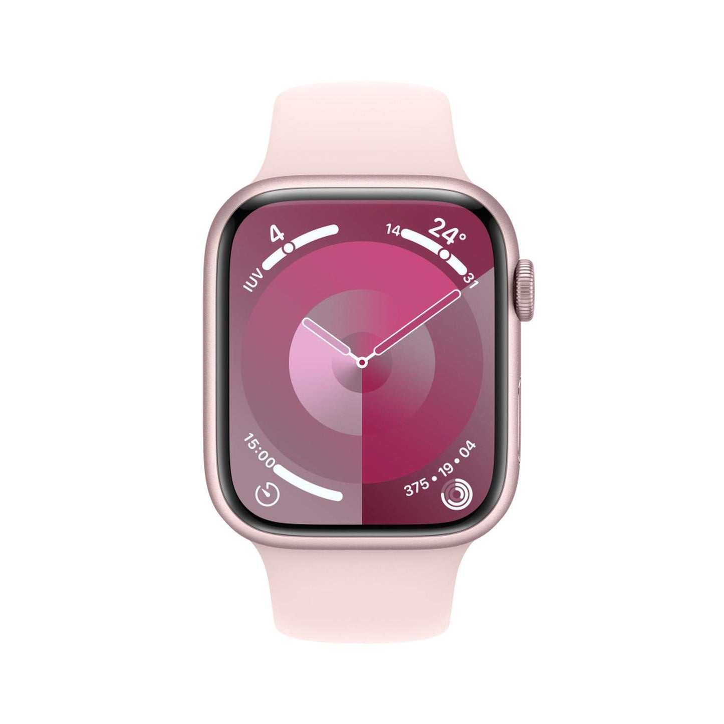 Apple Watch Series 9 GPS, Caja de Aluminio Color Rosa de 45mm